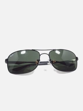 Ray-Ban Active Lifestyle Polarized Rectangle Black/Silver Metal Frame Sunglasses